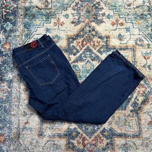 Vintage Y2K Ecko Unltd Darkwash Baggy Blue Jeans Size 39